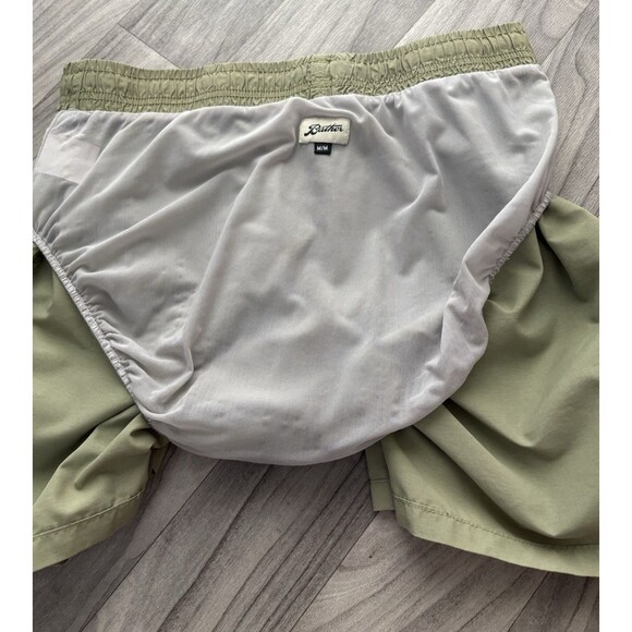 Bather Swim Trunks Shorts Mens Medium Olive Green Drawstring Liner Pool Beach - Picture 15 of 16